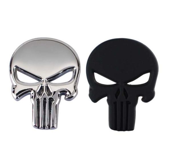 Car Styling Metal 3D Skull Badge Sticker Auto Emblema Calcomanía Esqueleto Cool Pegatinas impermeables Calcomanías de vinilo para automóviles Motocicleta Co9111266