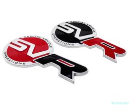 Styling Metal Metal Emblem Stickers Auto Badge décalants décor pour le logo SVR pour Range Rover Discovery Aurora IR4 Defender3337477