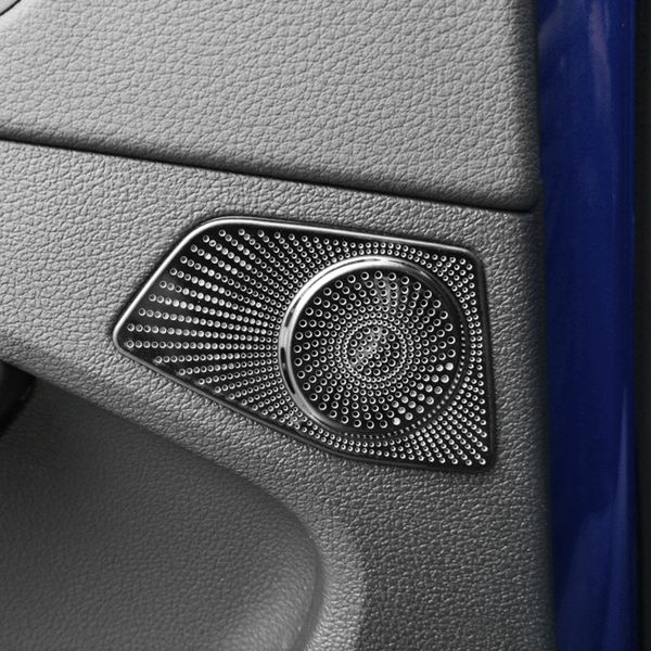 Style de voiture porte arrière haut-parleur Net couverture décorative garniture en acier inoxydable pour Audi Q3 2019 accessoires intérieurs