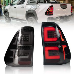 Luz trasera de estilo de coche para Toyota Hilux 20 15-2021 DRL luces de carrera LED señal de giro secuencial luz trasera freno de marcha atrás