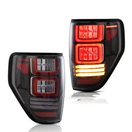 Luces traseras de estilo de coche F150 luces traseras para Ford F150 2009-2014 luz trasera LED DRL haz de luz de freno accesorios automotrices 235V