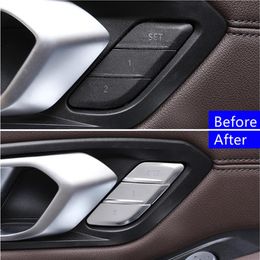 Boutons de mémoire de réglage du siège de voiture, autocollants de décoration à paillettes pour BMW série 3 G20 G28 2020 ABS, accessoires d'intérieur automobile 302f