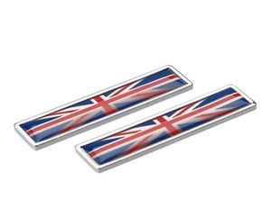 Sticker de styles de voiture Sticker Union Jack British Flag Nouveau paire étiquette métallique 3D Autocollants automobiles Auto Metal Emblem6542978