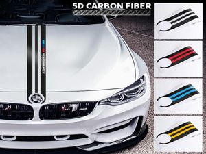 Autocollants de style voiture en fibre de carbone Hood Sticker Decals M Performance Decor pour BMW E90 E46 E39 E60 F30 F10 F15 E53 X5 X63453125