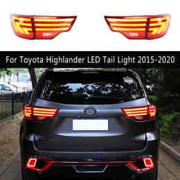 Ensemble de feu arrière de style de voiture pour Toyota Highlander feu arrière LED 15-20 rouge/noir feu arrière frein feu de stationnement arrière