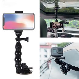 Auto Zuignap Telefoonhouder in Autoruit Glas Flexibele Beugel Verstelbare Snake Mount 360 Rotatie Actie Camera Telefoonclip