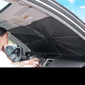 Pare-soleil de voiture pour pare-brise Parasols pliables Parapluie pour pare-brise avant de voiture Facile à ranger Protéger le véhicule des rayons UV du soleil et du H237S