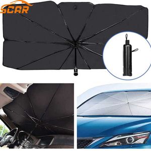 Protection d'ombre de parapluie de soleil de voiture couverture d'ombre pliable Protection UV tissu d'isolation thermique Protection de pare-brise intérieur