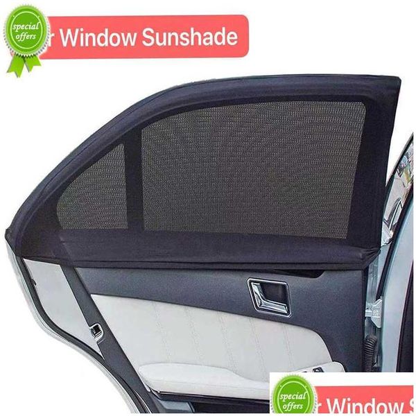 Sombrilla de coche 1 unids Magnético Ventana lateral Sombras Protección UV Cortina Malla Transpirable Bebé Trasero Gota Entrega Móviles Motocicletas Inte Dhx9T