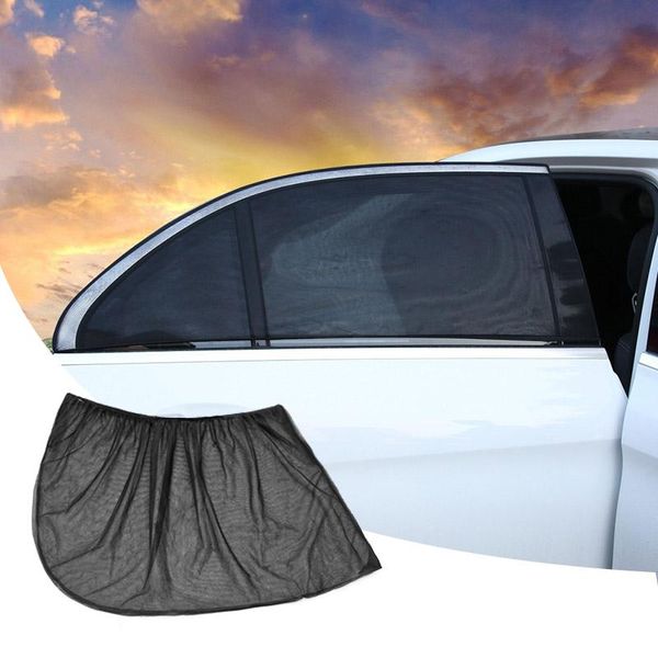 Auto-Sonnenschutz, 2 Stück, Fensterschutzfolie, schwarzes Mesh-Styling-Zubehör, Sonnenschutz, Seitenfenster, Autos, Sonnenschutz-Set