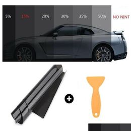 Car Sunshade 20% VLT Black Pro Ventana de vidrio para el hogar Tinte Tinte Película Roll Foils anti UV Solar Protection Films Scraper270l Drop otpyk