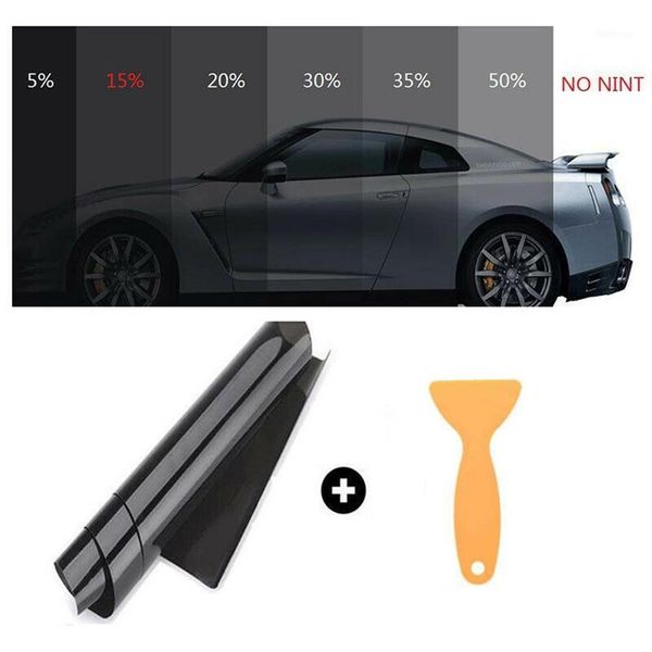 Car Sunshade 20% VLT Black Pro Ventana de vidrio para el hogar Tinte Tinte Película Roll Foils anti UV Solar Sticker Films Scraper291p