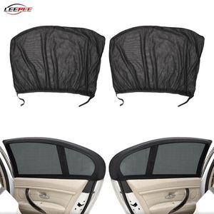 Auto Sunshade 2 stks 50x110cm Mesh Gordijnen Sun Shade Deur Side Window Cover UV-bescherming Shield Auto Accessoires Interieur