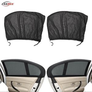 Auto Zonnescherm 2 Stuks 50X110Cm Mesh Gordijnen Zonnescherm Deur Side Window Cover Uv-bescherming Schild auto Accessoires Interior283O