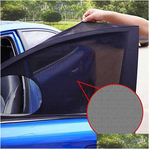 Pare-soleil de voiture 4/2 pièces fenêtre Sn porte Ers côté Uv plaque solaire ombre maille moustiquaire Film de Protection accessoires livraison directe Automo Otook