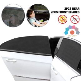 Auto Sunshade 4 PCS Zomer UV Bescherming Voorzijde Zeer Raam Zon Schaduw Anti-Mosquito Ruitenscherm Zonneschudding