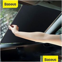 Voiture Sunshade BaseUs Shade Er Matic Retractable Blind Protection pour la fenêtre avant du pare-brise Livraison Drop Drop