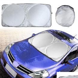 Auto Sunshade CAR ER ER ACHTER ACHTER Raam Folies Zonschaduw Windscherm Visorblok Zonneschade UV Bescherming Filmdruppel levering 2022 Mobiles Mot Dh21U