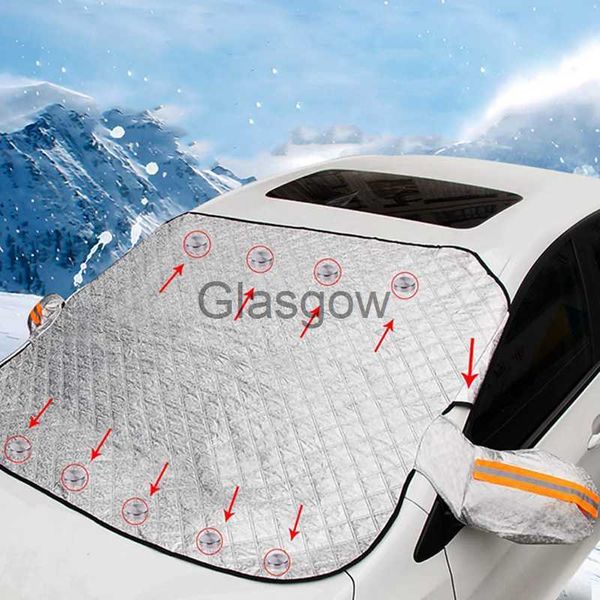 Parasol de coche Parabrisas de coche Cubierta de nieve Anti hielo Nieve UV Frost Limpiaparabrisas Espejo Protector Parasol impermeable Cubierta exterior para invierno Coche SUV x0725