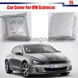 Auto Zonnescherm Cawanerl Auto Cover Outdoor AntiUv Regen Sneeuw Slip Protector Cover Voor Volkswagen Scirocco x0725