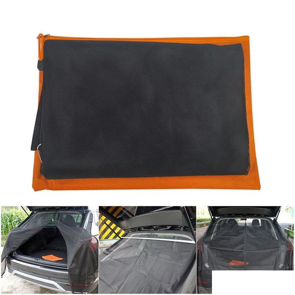 Voiture Sunshade Er Anti-Mosquito Anti-vol insectes rideau tronc de caméra Mesh UV Protection pour le SUV MPV Door de queue Mosquito Drop Livrot au Dhoax