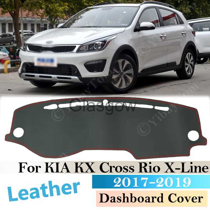 Kia Kx Cross Rio Xline 2017 2020アンチスリップレザーマットダッシュボードカバーパッドサンシェードダッシュマット保護カーペットカーアクセサリーX0725の車のサンシェード