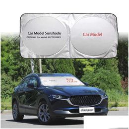 Auto Zonnescherm Voor Logo Embleem Voorruit Er Achterruit Zonnescherm Fit Cx9 Cx5 Cx3 Mx5 2 3 6 serie Millenia Eerbetoon Drop Levering Autom Otala