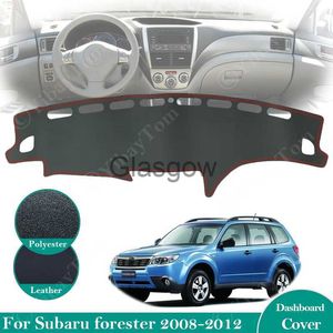 Parasol para coche para Subaru Forester 2008 ~ 2012, alfombrilla de cuero antideslizante, cubierta para salpicadero, alfombra, parasol, salpicadero, accesorios para coche SG SH SJ SK 2011 x0725