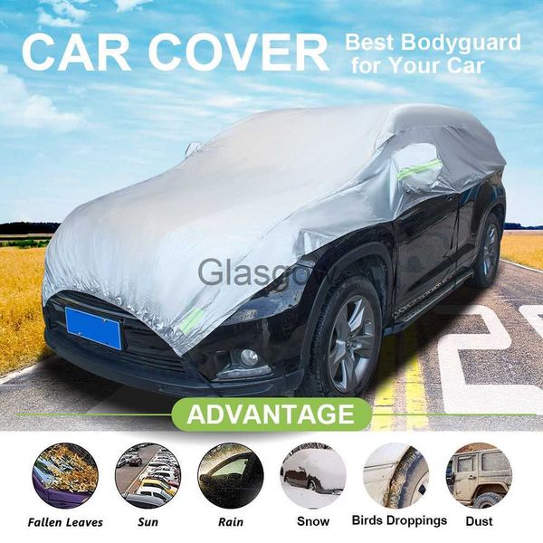 Voiture Pare-soleil Demi Couverture De Voiture SUV Carrosserie Couvre 555M255M Extérieur Intérieur Antipoussière Résistant Aux UV Automobile Accessoires Pour L'entretien De La Voiture x0725