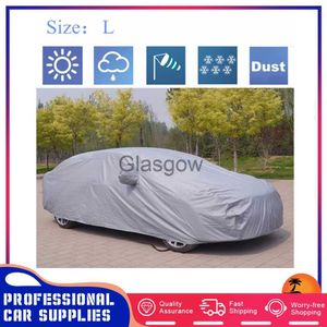 Auto Zonnescherm L Maat 170T Zilver Gecoate Doek Auto Cover Stof Waterdichte Auto Cover Voor SUV Van Truck Outdoor Stof Regen Sneeuw UV Bescherming x0725