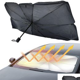 Pare-soleil de voiture Nouveau type de parapluie d'été Protecteur pour le modèle avant 2 peut choisir la livraison directe Automobiles Motos Accessoire intérieur Otgxw