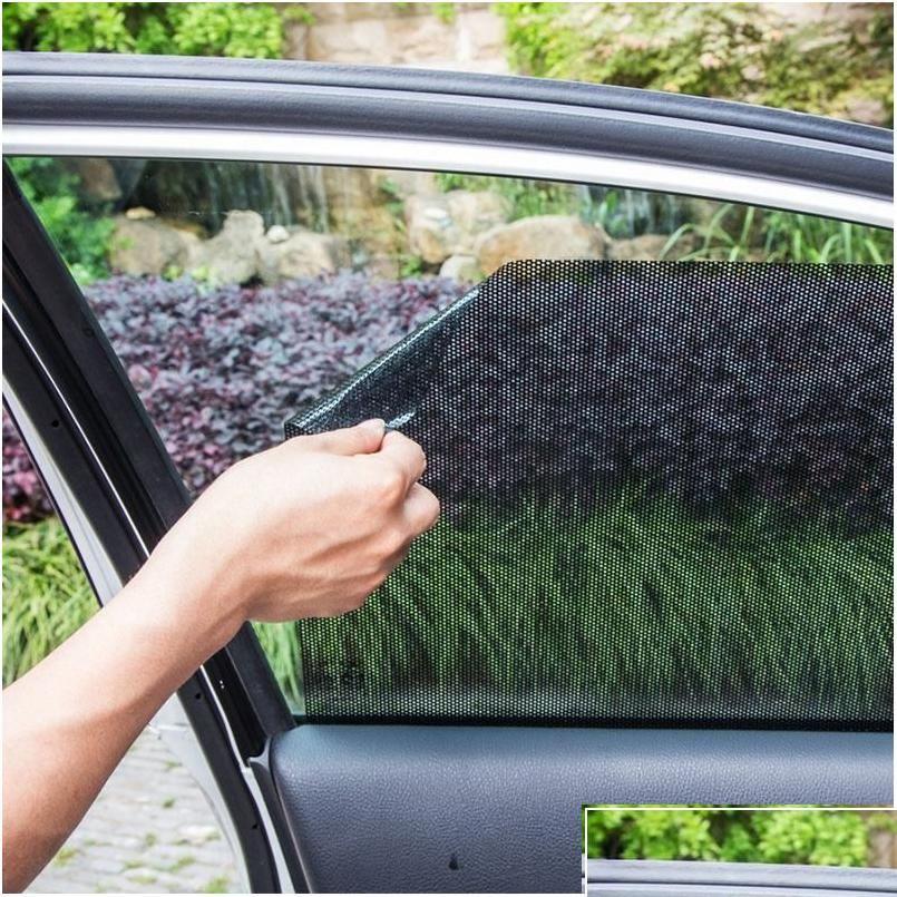 Car Sunshade Pvc Side Window Shield Stickers Diy Sun Shades Film Protection Er Mobiles Accessories Drop Delivery Motorcycl Motorcycl Dhh0E