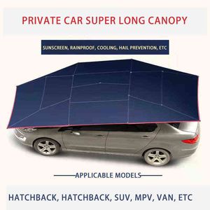 Car Sunshade Roof Sunscreen Heat Insulation Hail Proof Leaves Outdoor Parking Sunshade Mobile Garage Automatic Car Umbrella Fold H272R