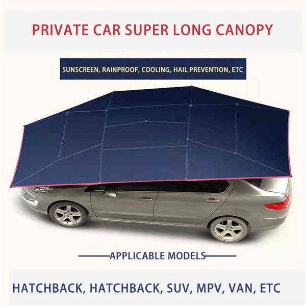 Voiture Sunshade Roof Scred Suncreen Isolation de la grêle Proof de la grêle Feuilles de parking extérieure Sunshade Mobile Garage Automatic Car Umbrella Fold H220425 311I