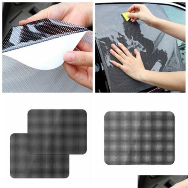 Pare-soleil de voiture côté fenêtre arrière pare-soleil visières ombrage Er bloc d'autocollants Static Cling Visor Shield Sn autocollants Drop Delivery Mobiles Dhhbv