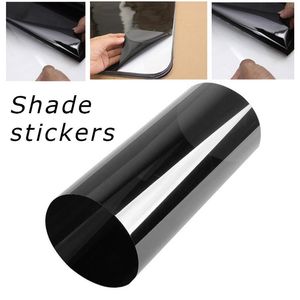 Car Sunshade Static Stickers Set All Black PVC Auto Window Windshield Sun Block Vehicle Film Accessory