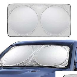 Sun Shade Sun Shade de la ventana trasera del automóvil Cabrideo trasero ER UV Protege Reflector Car-Estyling de alta calidad R230606 Drop entrega Mob Dhuel