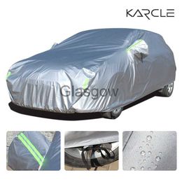 Car Sunshade Universal Car Covers Tamaño Rain Frost Snow Dust Impermeable Auto Cover Exterior Car Protector Covers para Hatchback Sedan SUV x0725