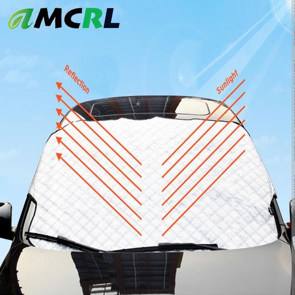 Couvertures de fenêtre de pare-soleil de voiture pour pare-soleil de pare-brise automatique 3 couches couverture de protection de neige de glace de gel