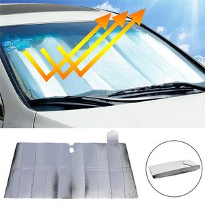Pare-soleil de voiture pare-brise feuille d'aluminium isolation bulle Auto avant fenêtre bouclier thermique couverture pliable convient pour différentes tailles