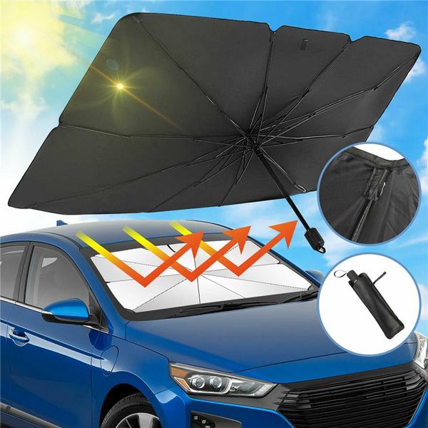 Parasol para coche, parabrisas, parasol, Protector, sombrilla, ventana delantera de coche, paraguas, visera plegable, cubierta UV, accesorios de protección Interior
