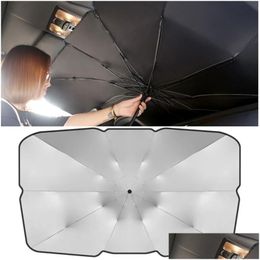 Autozonnescherm Voorruit Paraplu Type Zonnescherm voor raam Zomerbescherming Warmte-isolatiedoek Voorzonwering Drop Delivery Automobil Otlci