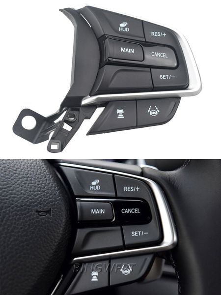 Interruptores de coche para Honda Accord No.10th 2018 2021 2022, botones de volante, accesorios de interruptor de crucero, retroiluminación lateral derecha