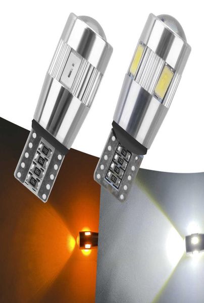 CAR T10 W5W Luz LED Luz 5630 6SMD 2 PCS CAR 5W5 LED Bulbo Auto Claerancia Lámparas de reverso CANBUS 12V 6000K4717244