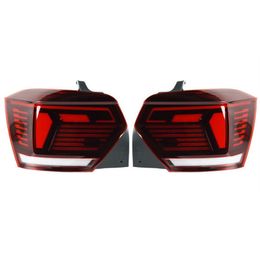 Auto achterlicht Assemblage voor VW Nieuwe Polo 2018-2021 Achterlichten Achterlamp LED-signaal Omkeren Parkeerlichten