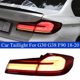 Auto achterlicht voor BMW 5-serie G30 LED-lamp G38 F90 M5 525i 530i 535i 2018-2020 Rem + Omgekeerde richtingaanwijzer Achterlicht Assemblage