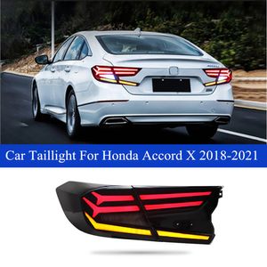 Autostaartlicht voor Honda Accord X LED Dynamic Turn Signal Taillight Assembly 2018-2021 Achterrem omgekeerde lichten Auto accessoires Lamp