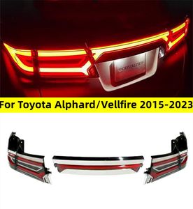 Feu arrière de voiture pour Toyota Alphard/Vellfire 20 15-2023, feux de circulation LED de Type traversant, clignotants dynamiques arrière