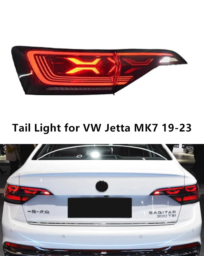 Car Tail Light for VW Jetta MK7 LED Taillight 2019-2023 Rear Running Brake Fog Turn Signal Lamp Automotive Accessories