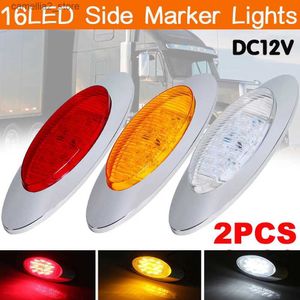 Auto-achterlichten 2 STKS DC12V 16LED Zijmarkeringslichten Auto Externe Verlichting Waarschuwing Achterlicht Auto Trailer Vrachtwagen Vrachtwagen Lampen Boot Signaal Verlichting Q231017